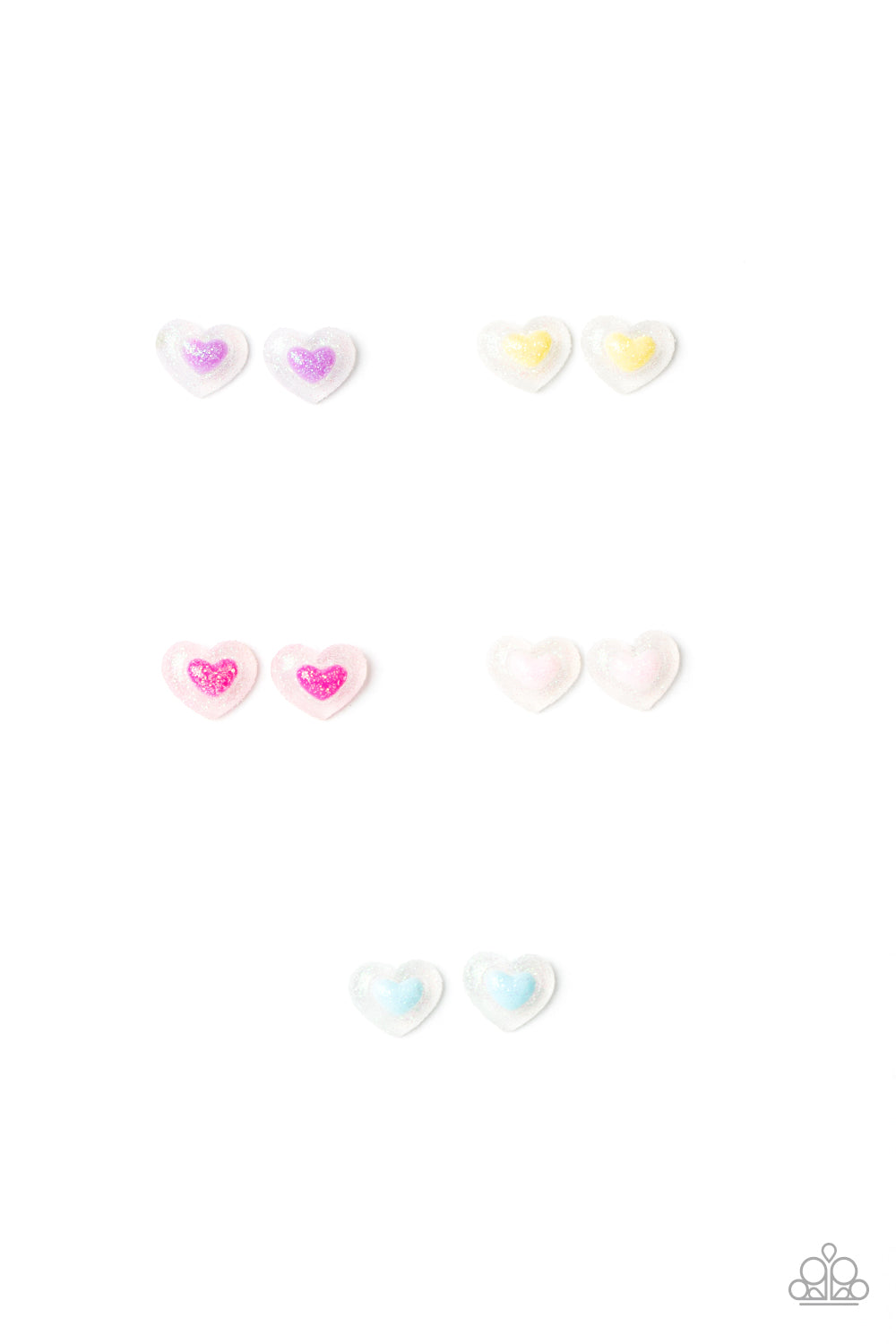 Starlet Shimmer Earrings - Glitter Heart