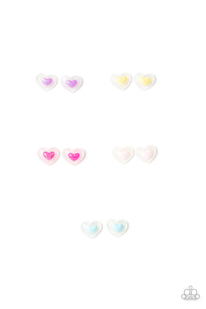 Starlet Shimmer Earrings - Glitter Heart