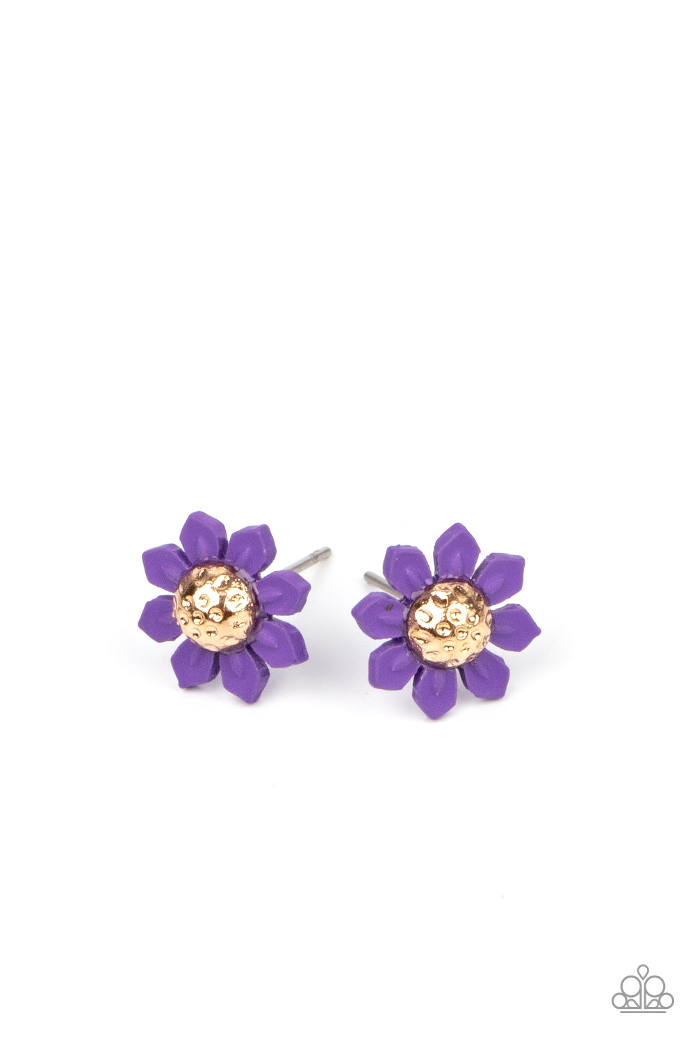 Starlet Shimmer Earrings - Floral Frame/Gold Bead