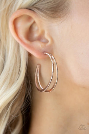 Rustic Curves - Rose Gold Hoop