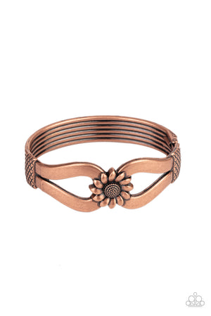Let A Hundred SUNFLOWERS Bloom - Copper Cuff