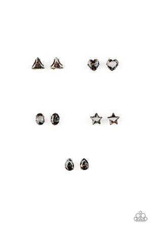 Starlet Shimmer Earrings - Iridescent Oil Spill Rhinestone (Dark Color)