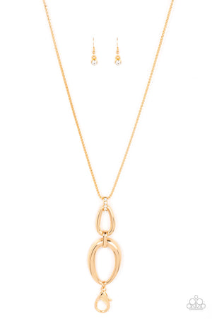 Elegantly  Entrancing - Gold Lanyard