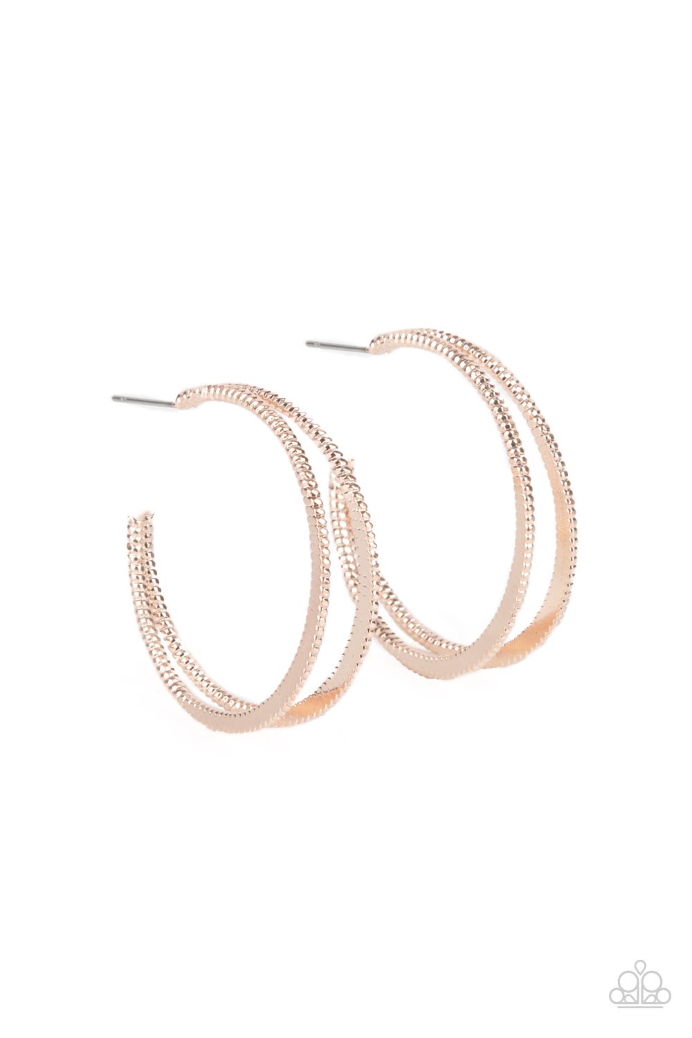 Rustic Curves - Rose Gold Hoop