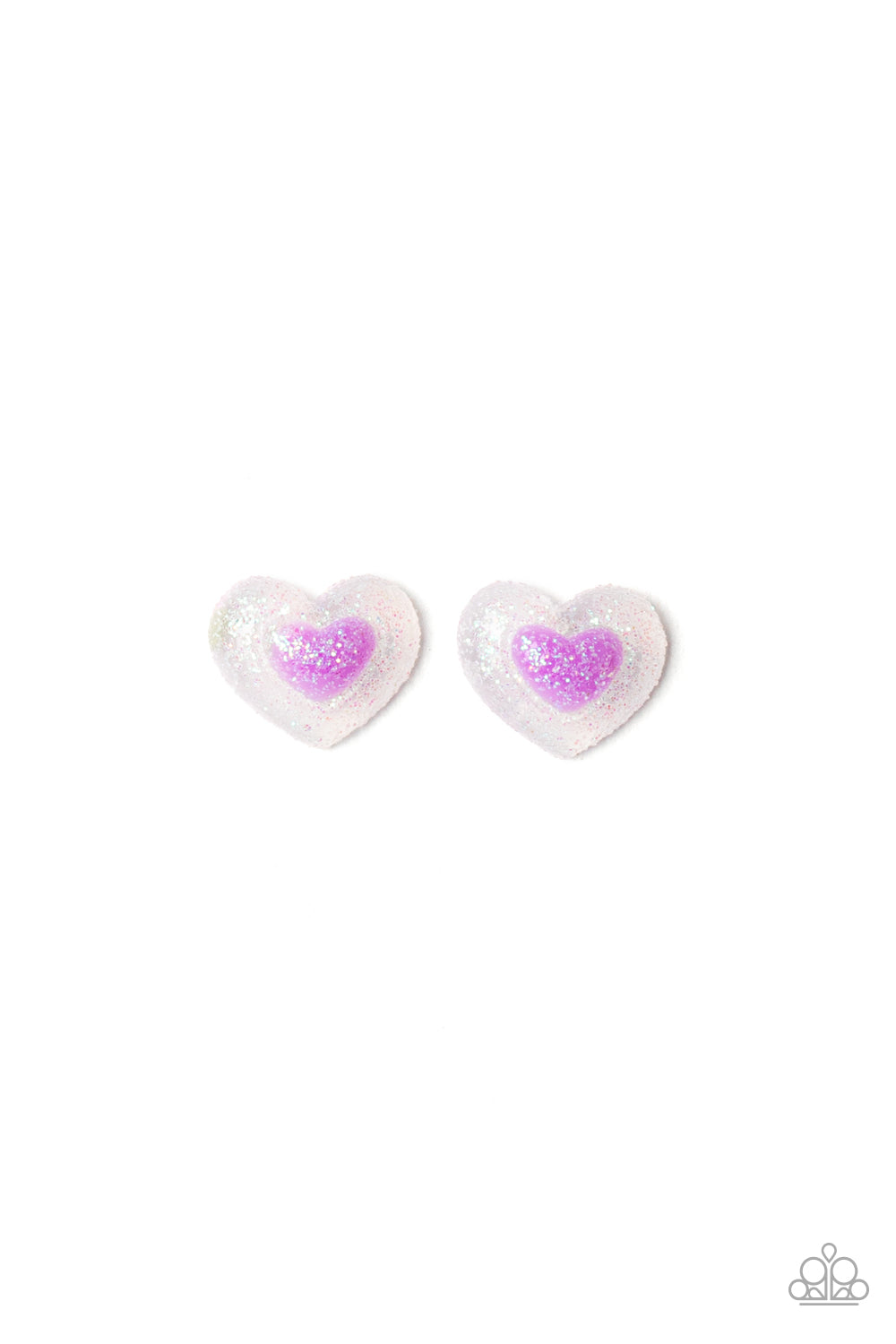 Starlet Shimmer Earrings - Glitter Heart