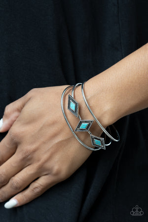 Desert Diamondback - Blue Cuff