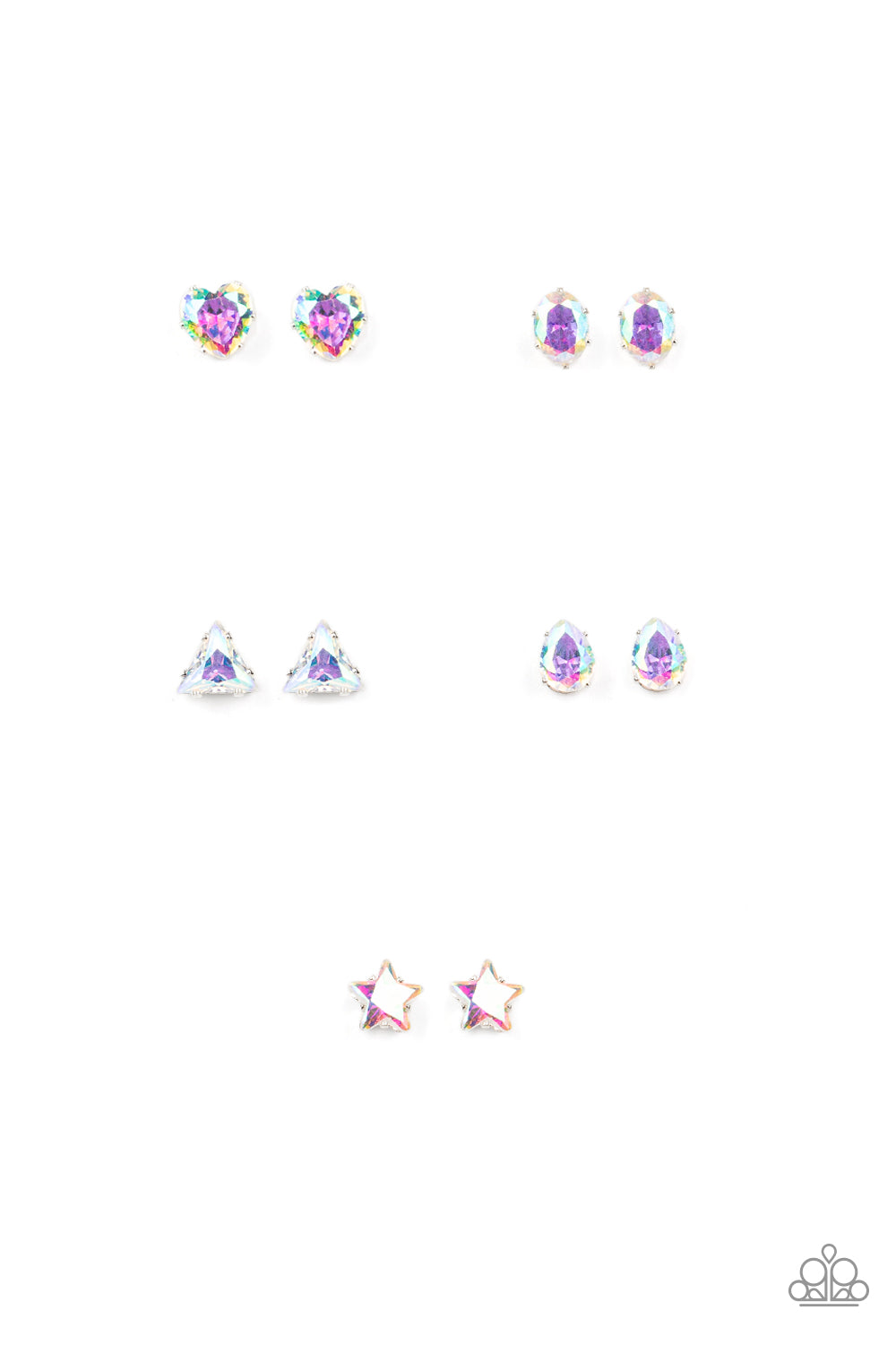 Starlet Shimmer Earrings - Iridescent Oil Spill Rhinestone (Light Color)