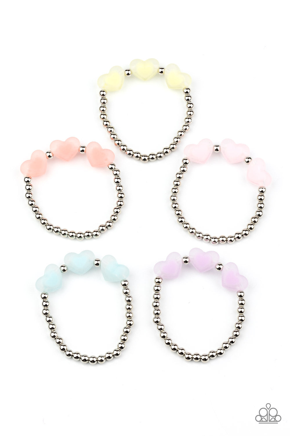 Starlet Shimmer Bracelet - Frosted Hearts