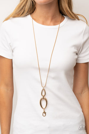 Elegantly  Entrancing - Gold Lanyard