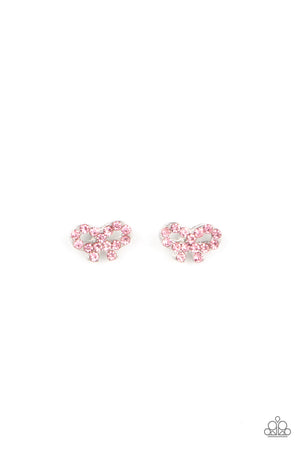 Starlet Shimmer Earrings - Dainty Pink Rhinestones