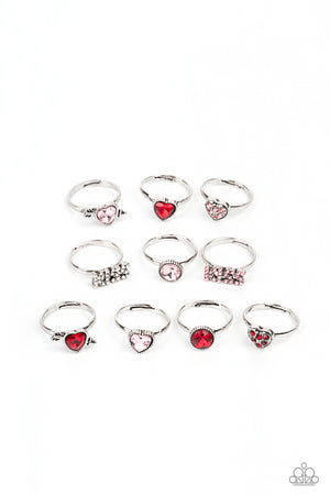 Starlet Shimmer Ring - Rhinestone Heart/Kiss