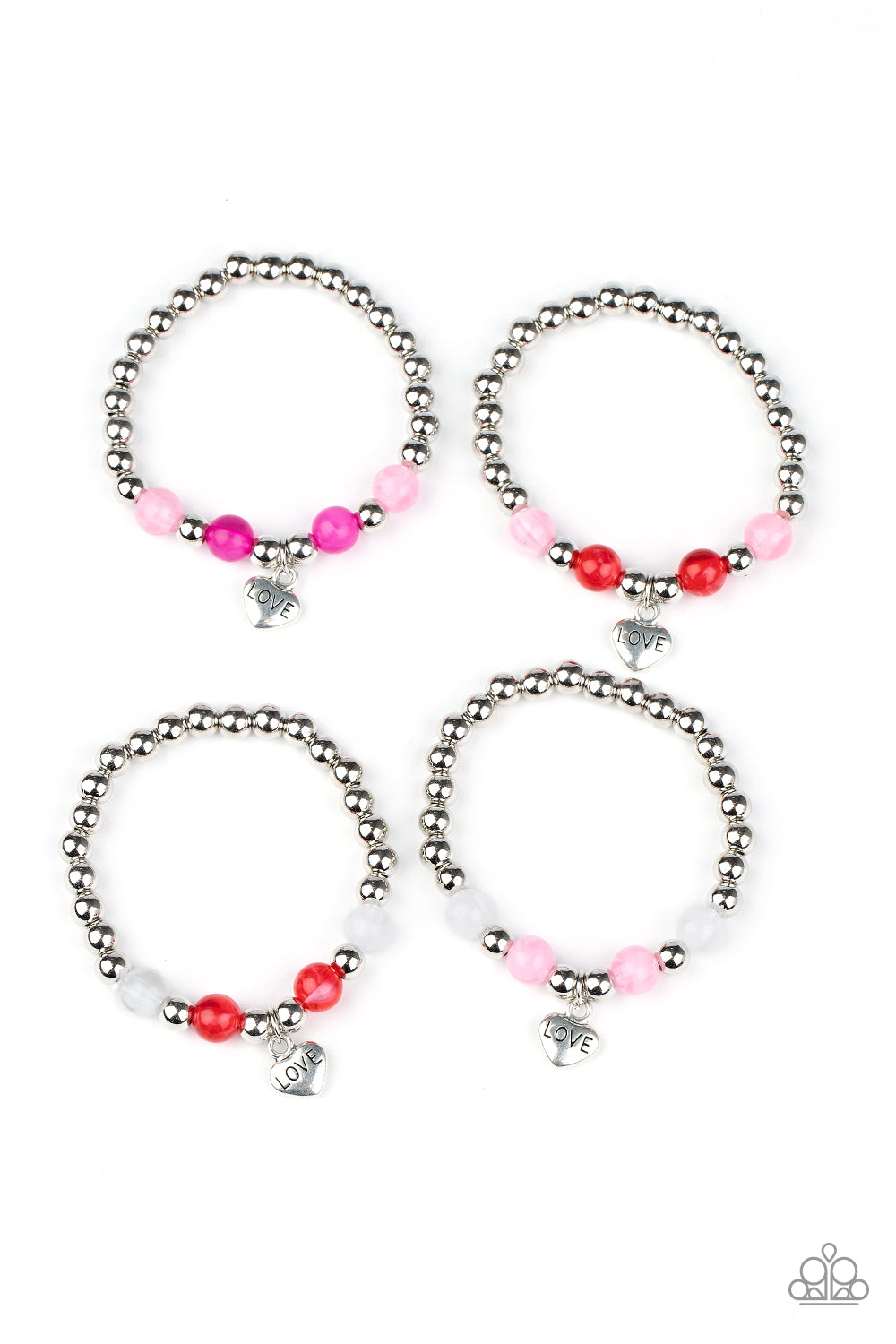 Starlet Shimmer Bracelet - Love Inscribed Heart Charm