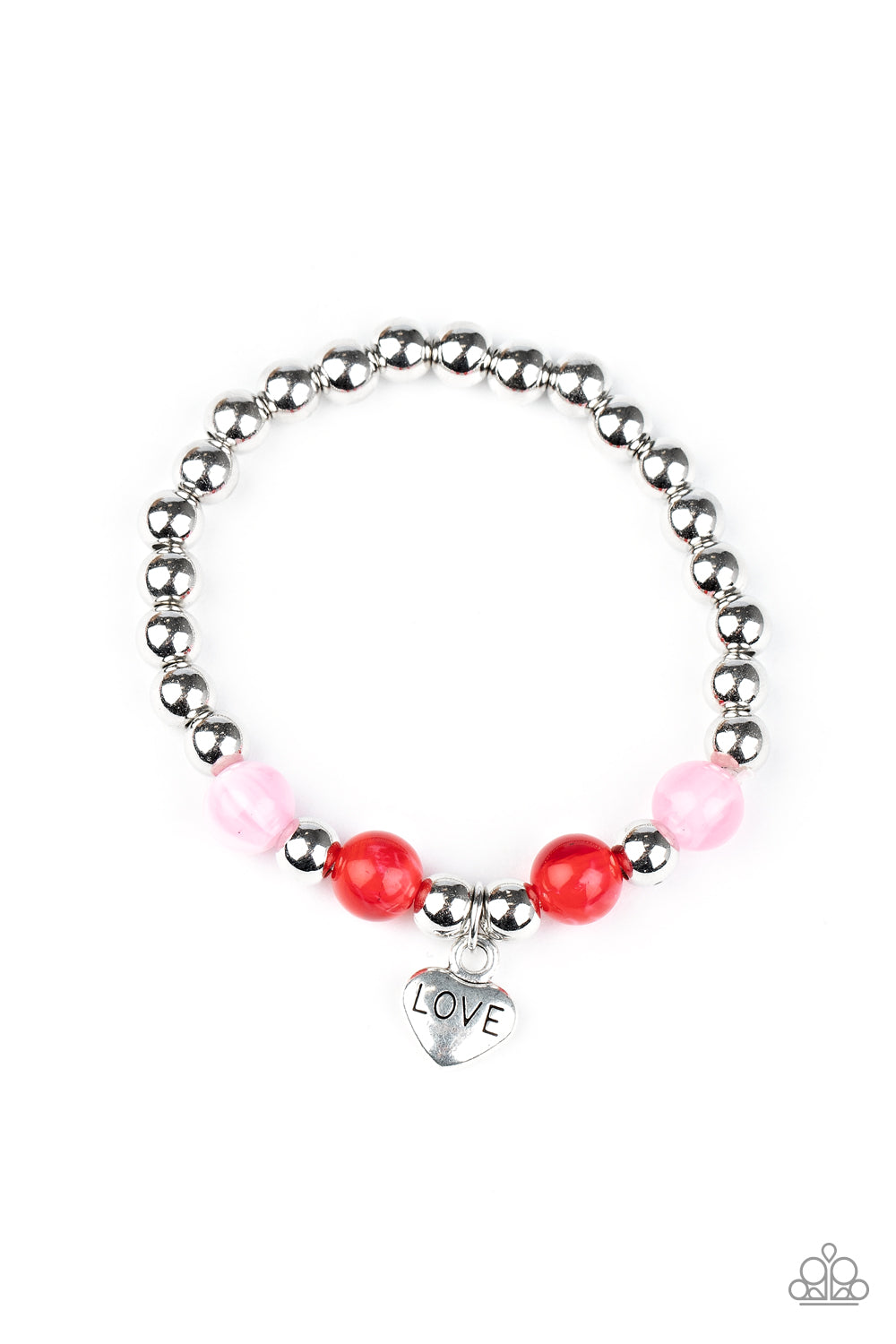 Starlet Shimmer Bracelet - Love Inscribed Heart Charm
