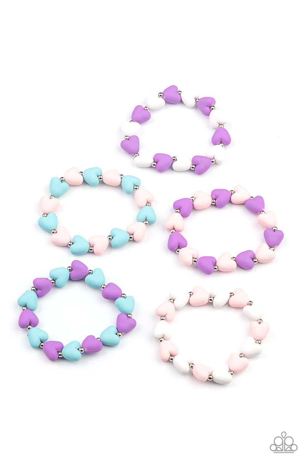 Starlet Shimmer Bracelet - Pastel Hearts