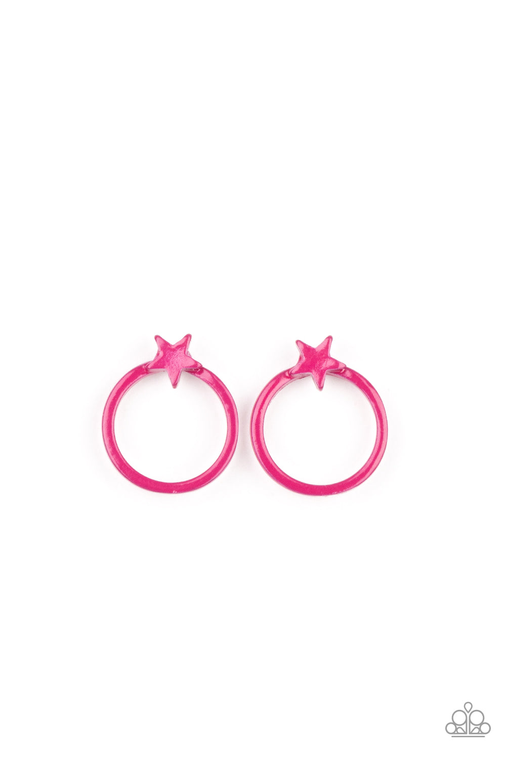 Starlet Shimmer Earrings - Star Frame Hoops