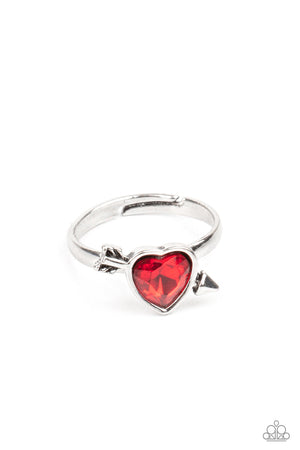 Starlet Shimmer Ring - Rhinestone Heart/Kiss