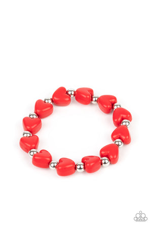 Starlet Shimmer Bracelet - Heart Shaped Beads