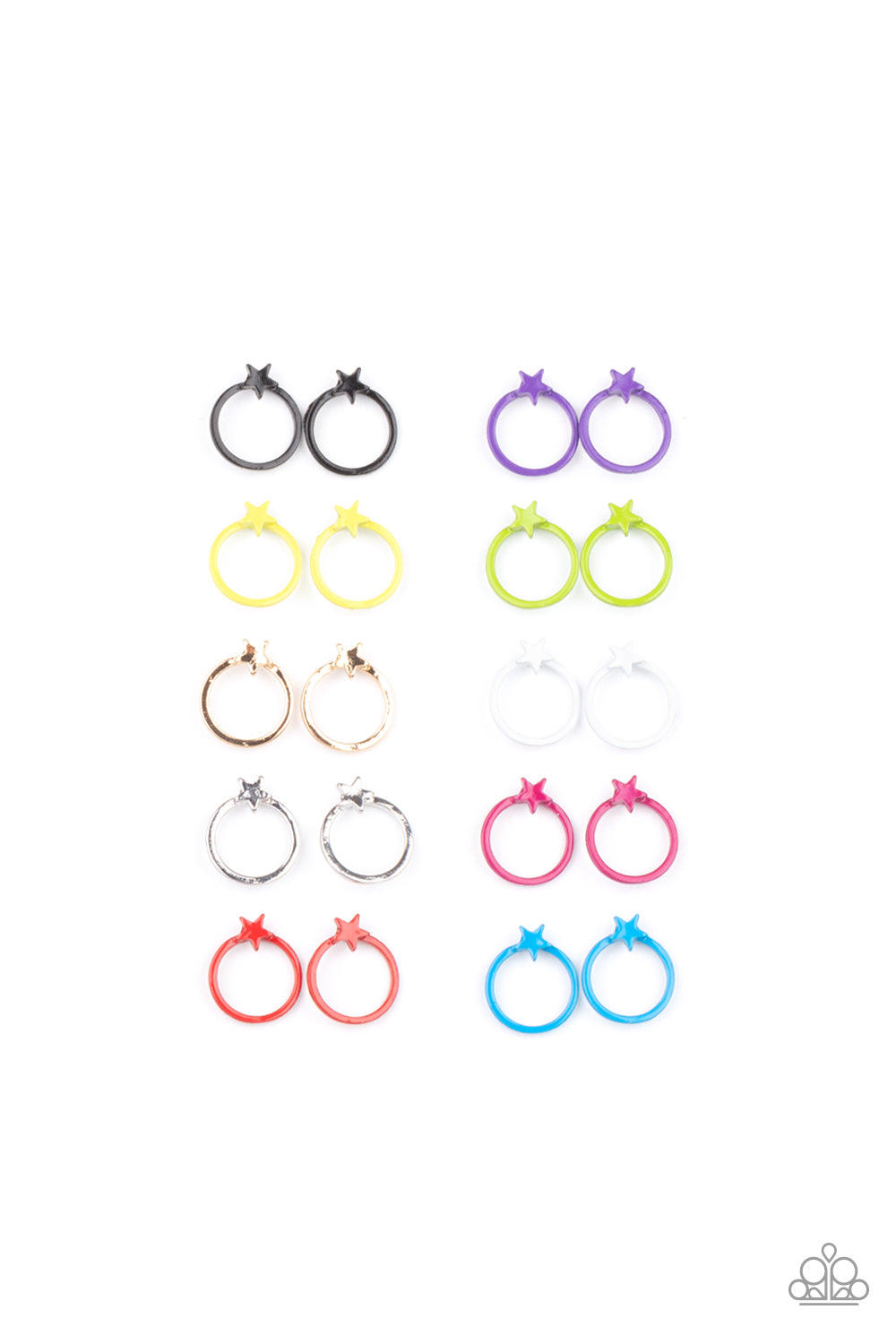 Starlet Shimmer Earrings - Star Frame Hoops