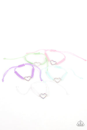 Starlet Shimmer Bracelet - Iridescent Encrusted Heart Frame