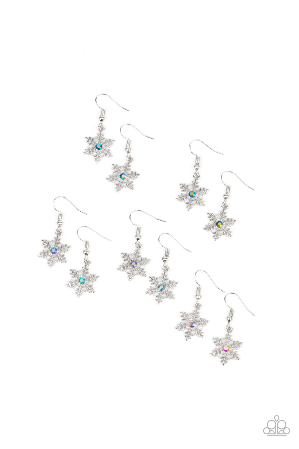 Starlet Shimmer Earrings - Snowflake