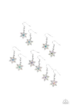 Starlet Shimmer Earrings - Snowflake