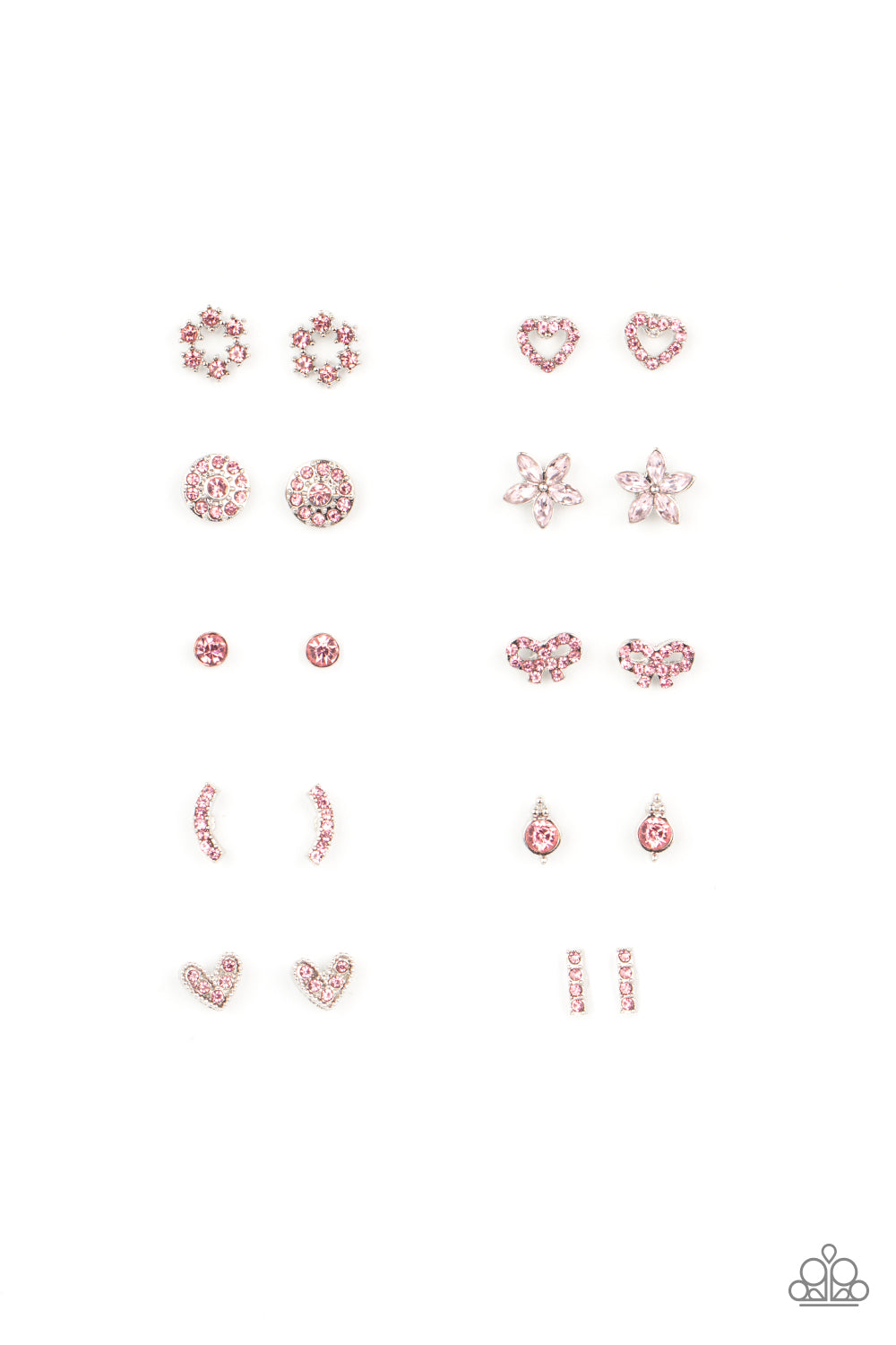 Starlet Shimmer Earrings - Dainty Pink Rhinestones