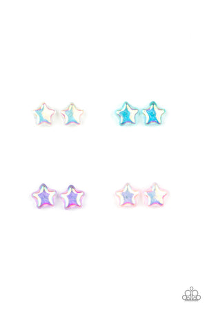 Starlet Shimmer Earrings - Iridescent Stars