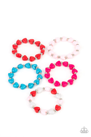 Starlet Shimmer Bracelet - Heart Shaped Beads