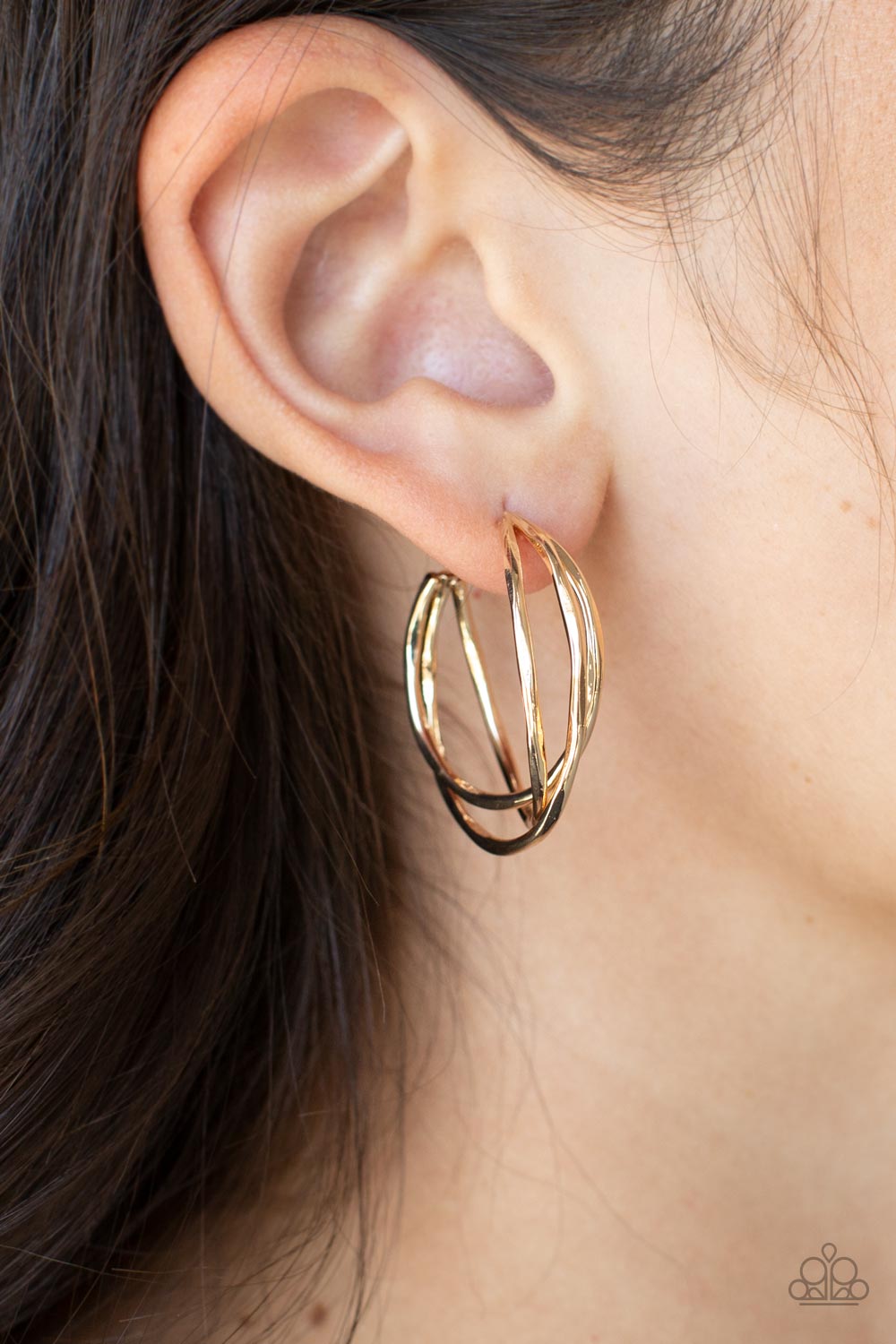 City Contour - Gold Hoop