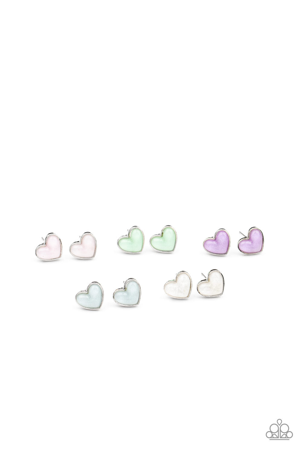 Starlet Shimmer Earrings - Sparkly Heart Shape