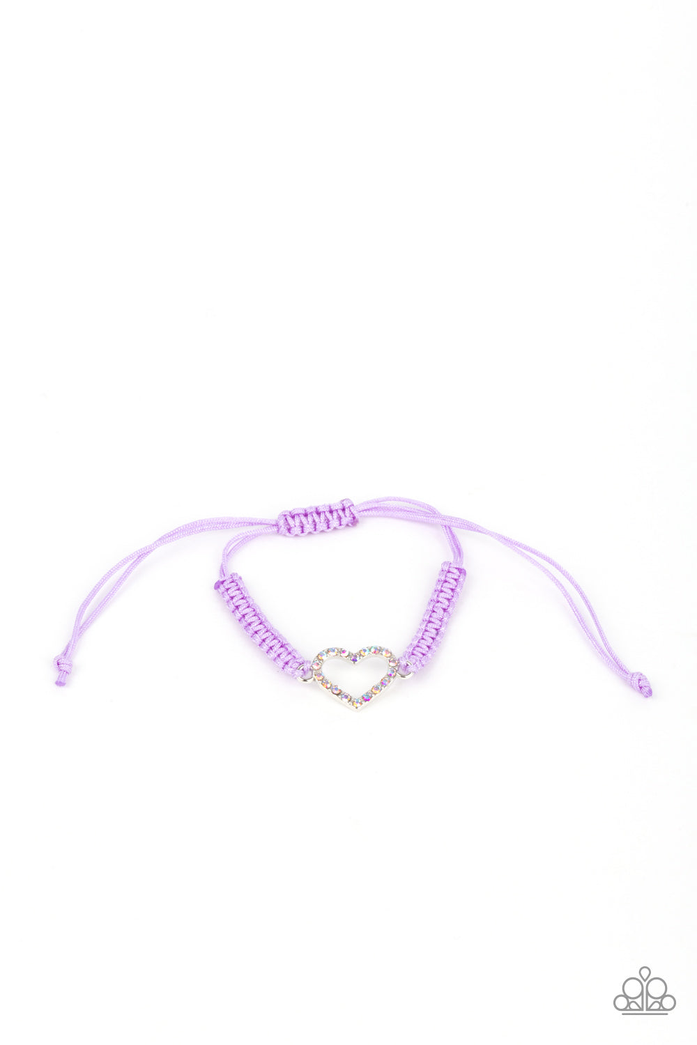Starlet Shimmer Bracelet - Iridescent Encrusted Heart Frame