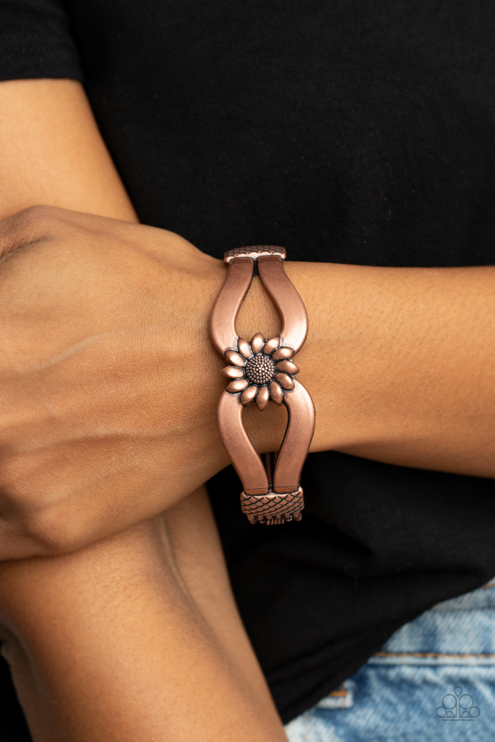 Let A Hundred SUNFLOWERS Bloom - Copper Cuff
