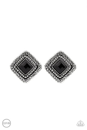 Fashion Square - Black Clip-On