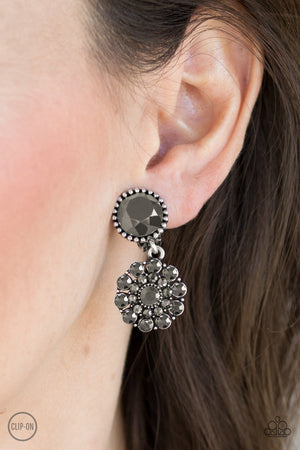 Glittering Gardenias - Silver Clip-On