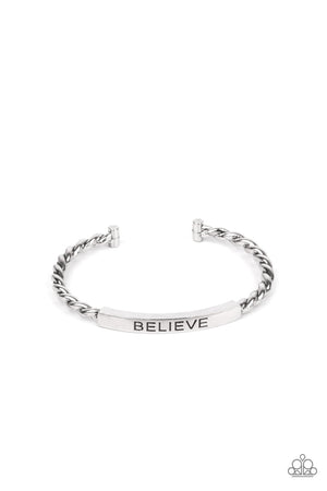Keep Calm & Believe - Silver Cuff