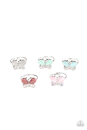 Starlet Shimmer Ring - Rhinestone Butterfly