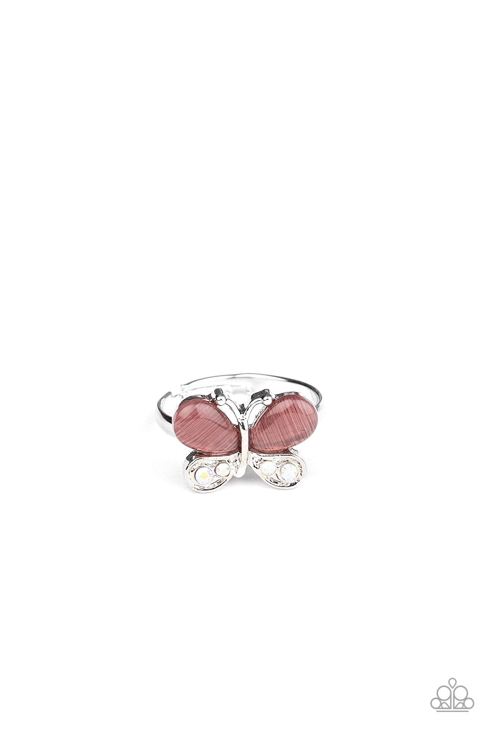 Starlet Shimmer Ring - Rhinestone Butterfly